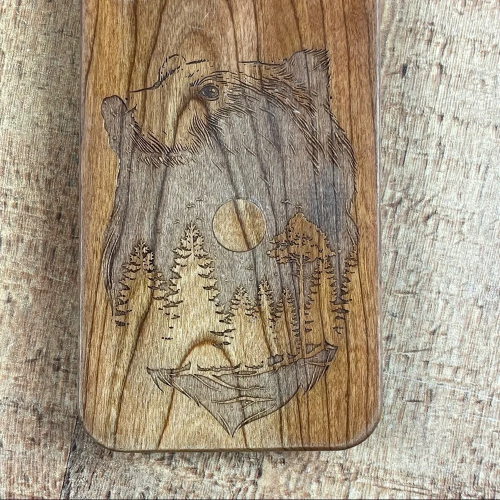 Iphone 11 Wood Bear Trees Woods Lake Phone Case Nature Animal